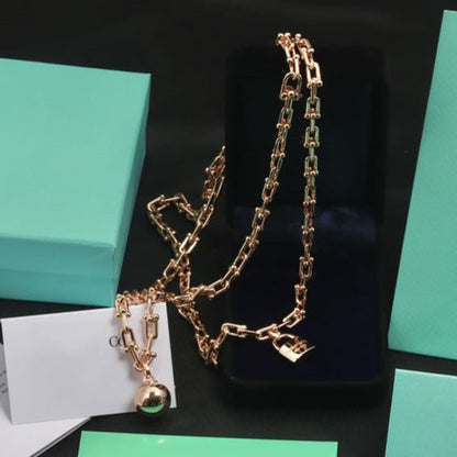 [Haelin Jewelry]HARDWEAR PINK GOLD WRAP NECKLACE