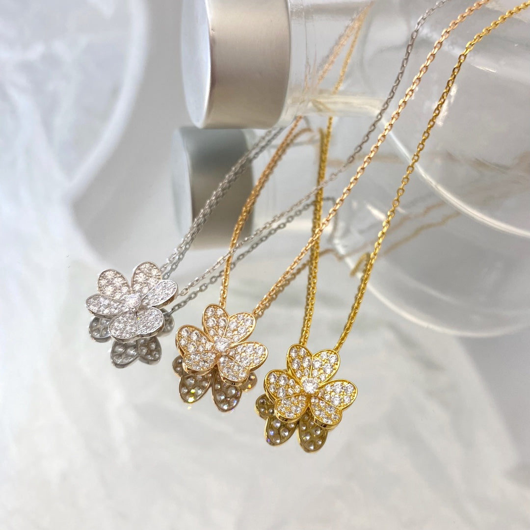 [⭐Haelin Jewelry]FLOWER DIAMOND NECKLACE