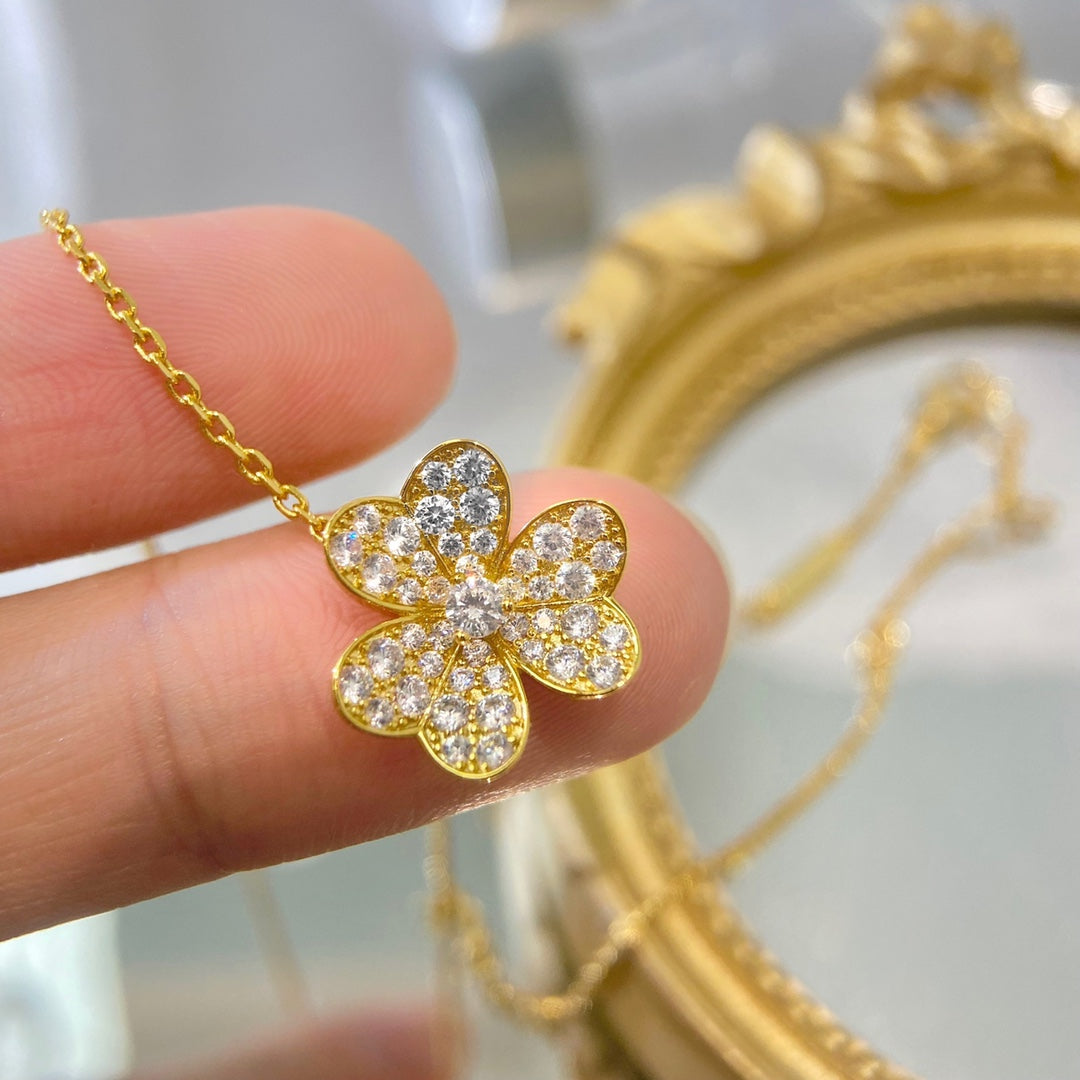 [⭐Haelin Jewelry]FLOWER DIAMOND NECKLACE