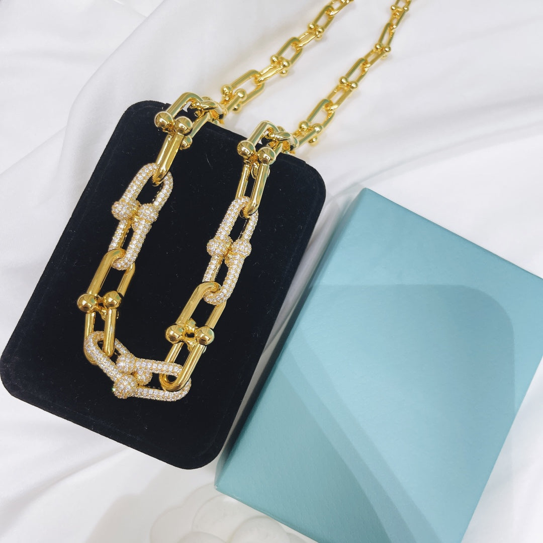 [Haelin Jewelry]HARDWEAR NECKLACE DIAMOND PAVED