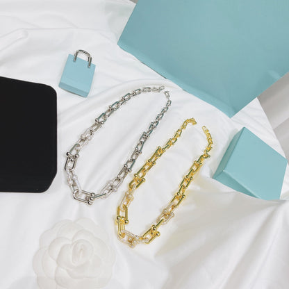 [Haelin Jewelry]HARDWEAR NECKLACE DIAMOND PAVED