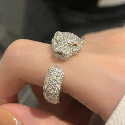 [⭐Haelin Jewelry]PANTHERE 5.5MM ALL DIAMOND RING