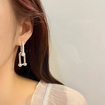 [Haelin Jewelry]HARDWEAR DROP DIAMONDS EARRINGS
