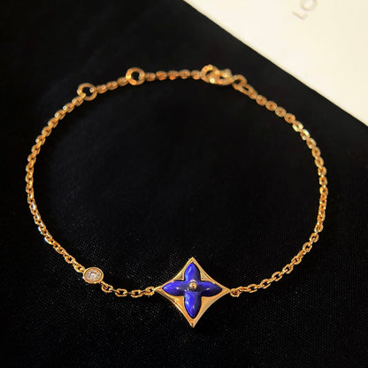 [⭐Haelin Jewelry]COLOR STAR PINK GOLD DIAMOND BRACELET