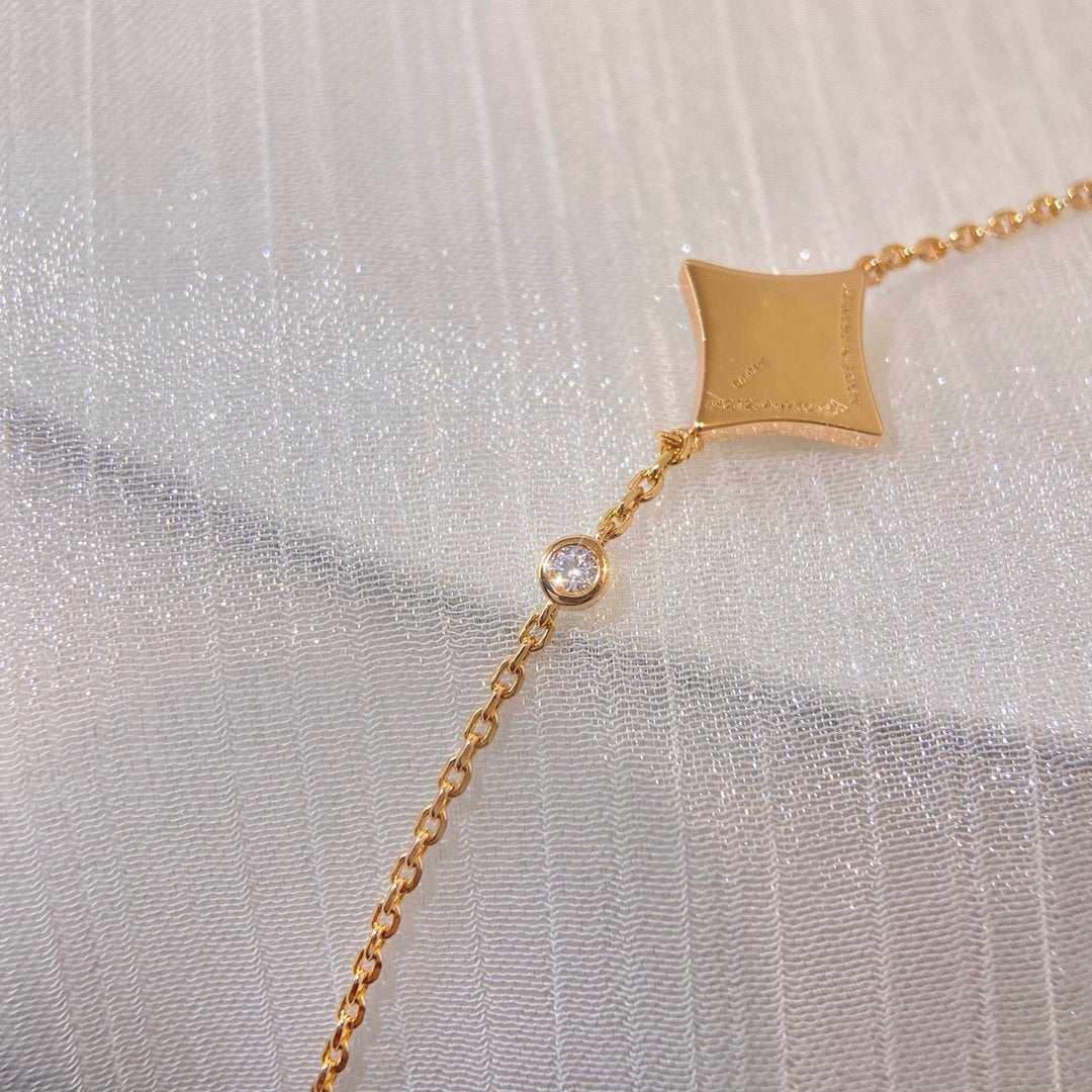 [⭐Haelin Jewelry]COLOR STAR PINK GOLD DIAMOND BRACELET