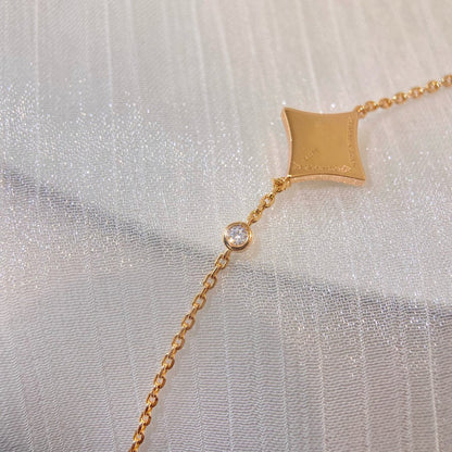 [⭐Haelin Jewelry]COLOR STAR PINK GOLD DIAMOND BRACELET