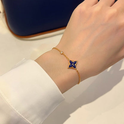 [⭐Haelin Jewelry]COLOR STAR PINK GOLD DIAMOND BRACELET