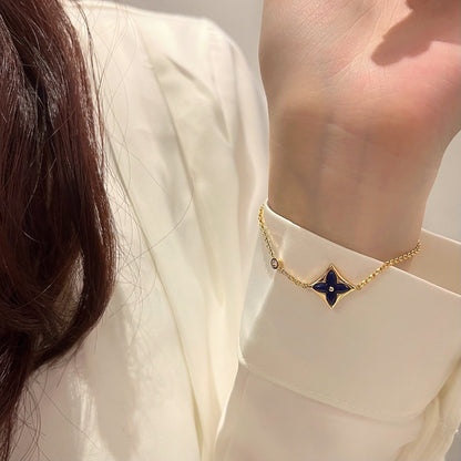 [⭐Haelin Jewelry]COLOR STAR PINK GOLD DIAMOND BRACELET