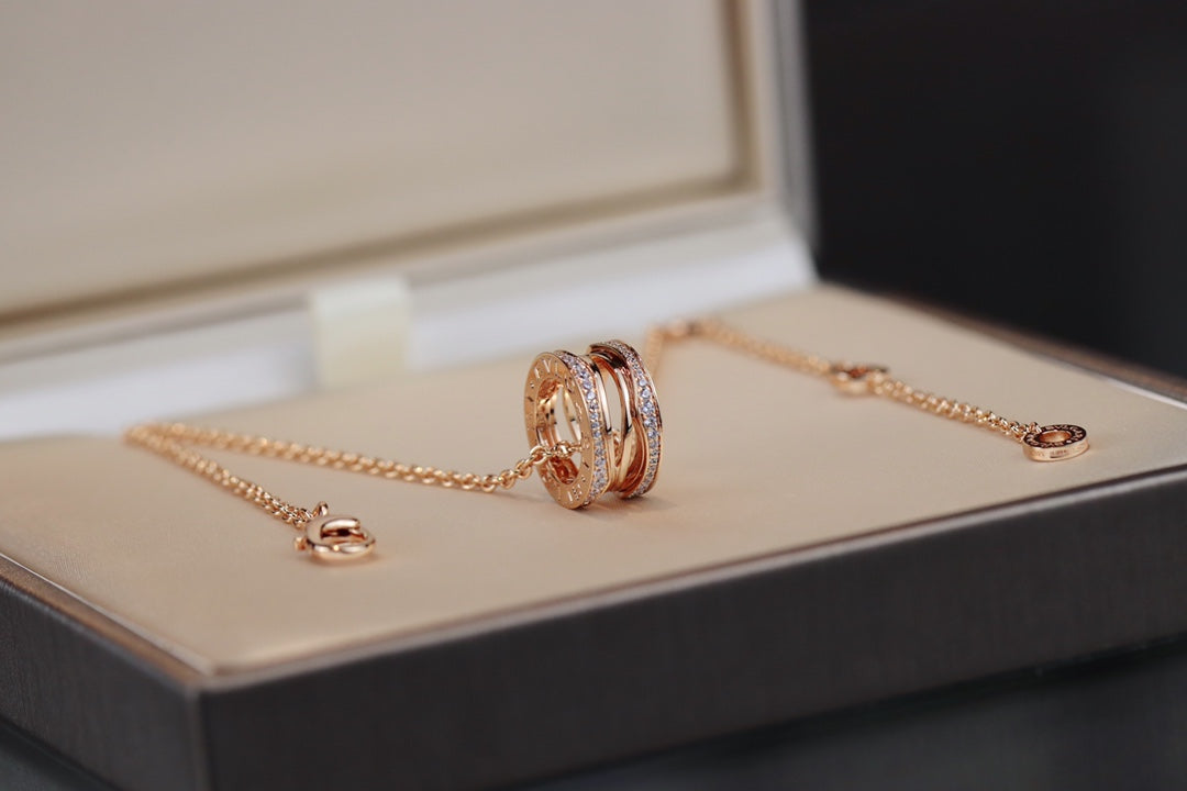 [⭐Haelin Jewelry]ZERO 1 PINK GOLD NECKLACE
