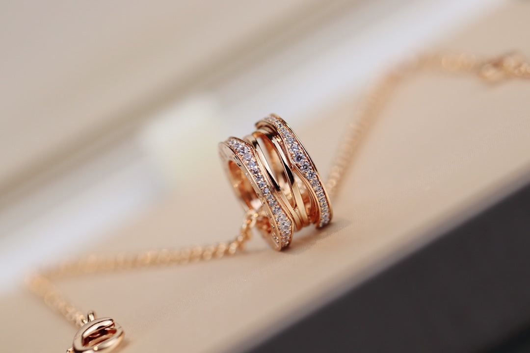 [⭐Haelin Jewelry]ZERO 1 PINK GOLD NECKLACE