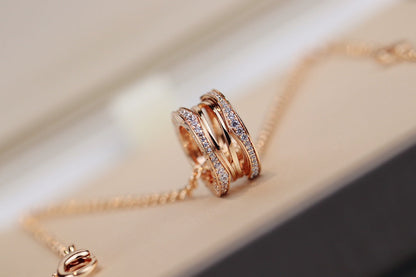 [⭐Haelin Jewelry]ZERO 1 PINK GOLD NECKLACE