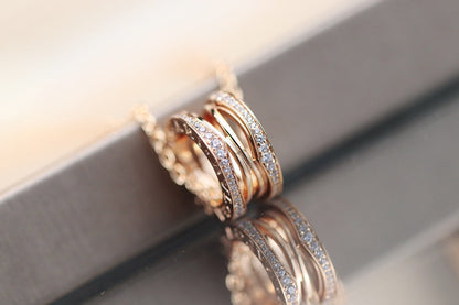 [⭐Haelin Jewelry]ZERO 1 PINK GOLD NECKLACE