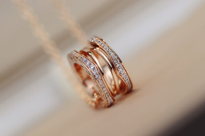 [⭐Haelin Jewelry]ZERO 1 PINK GOLD NECKLACE