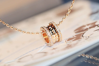 [⭐Haelin Jewelry]ZERO 1 ROCK PEDANT PINK GOLD NECKLACE