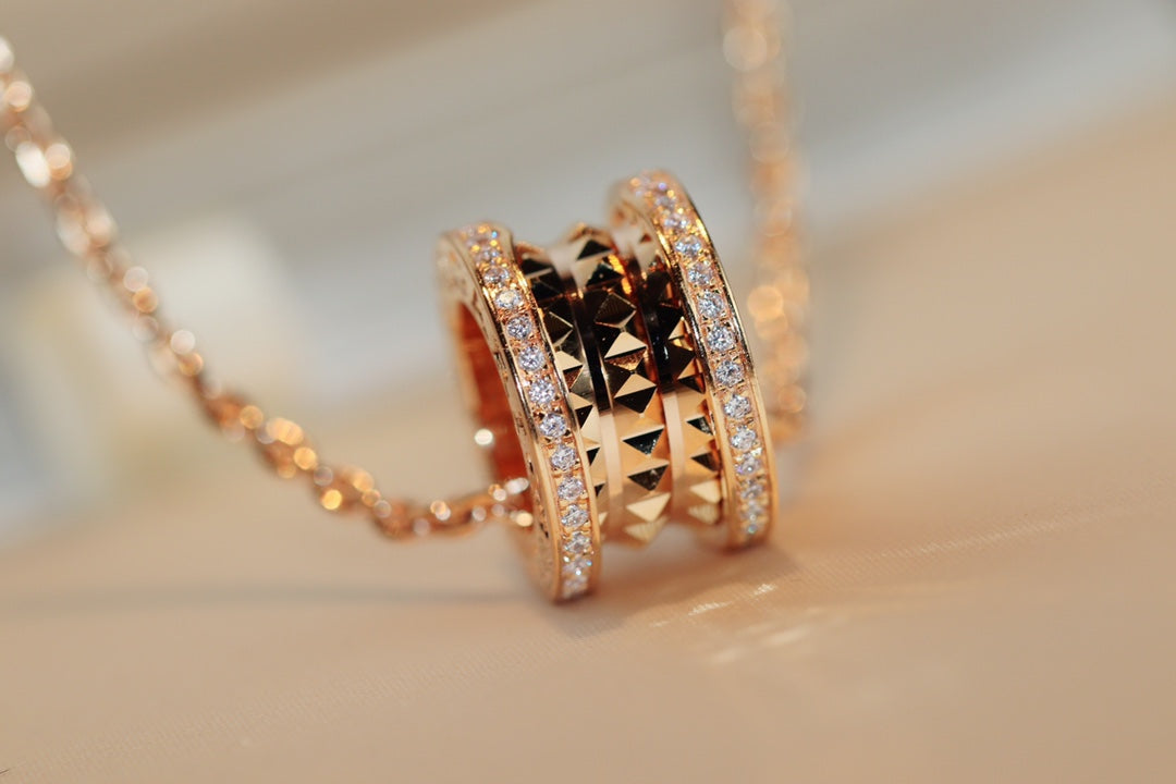 [⭐Haelin Jewelry]ZERO 1 ROCK PEDANT PINK GOLD NECKLACE