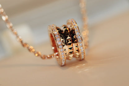 [⭐Haelin Jewelry]ZERO 1 ROCK PEDANT PINK GOLD NECKLACE