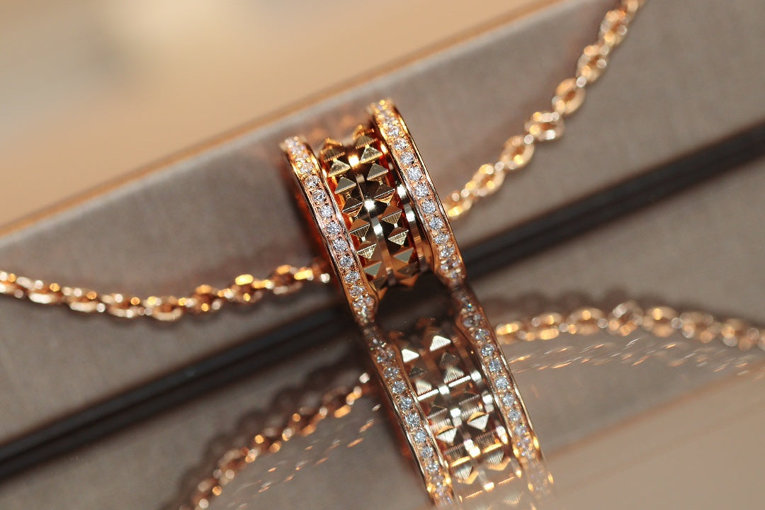 [⭐Haelin Jewelry]ZERO 1 ROCK PEDANT PINK GOLD NECKLACE