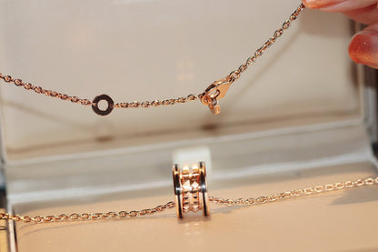 [⭐Haelin Jewelry]ZERO 1 ROCK PEDANT PINK GOLD BLACK NECKLACE