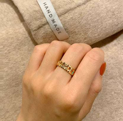 [Haelin Jewelry]T TRUE 3.5MM PINK GOLD RING