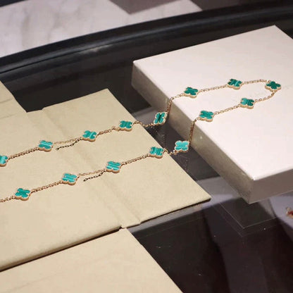 [⭐Haelin Jewelry]CLOVER 20 MOTIFS MALACHITE GOLD
