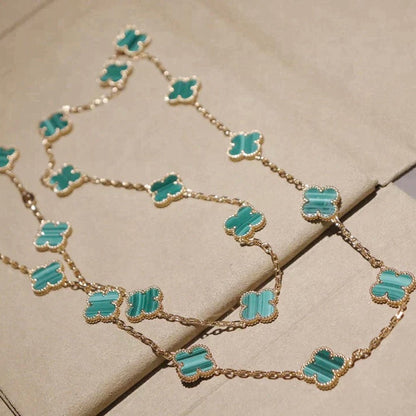 [⭐Haelin Jewelry]CLOVER 20 MOTIFS MALACHITE GOLD