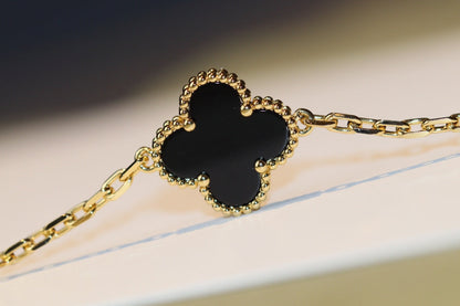 [⭐Haelin Jewelry]CLOVER 20 MOTIFS ONYX ROSE GOLD