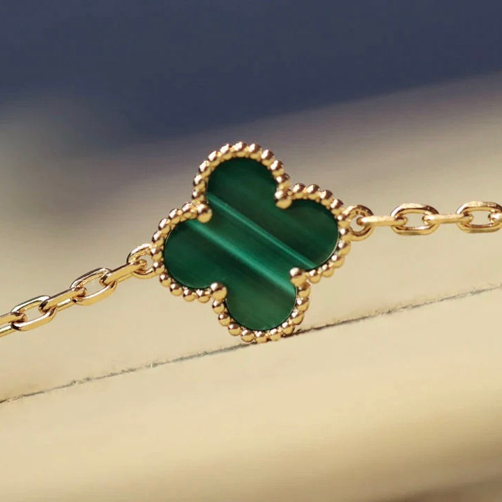 [⭐Haelin Jewelry]CLOVER 20 MOTIFS MALACHITE GOLD