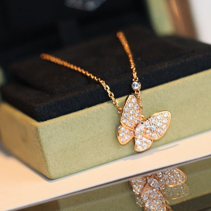 [⭐Haelin Jewelry]BUTTERFLY DIAMOND NECKLACE