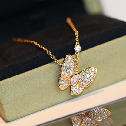 [⭐Haelin Jewelry]BUTTERFLY DIAMOND NECKLACE