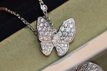 [⭐Haelin Jewelry]BUTTERFLY DIAMOND NECKLACE