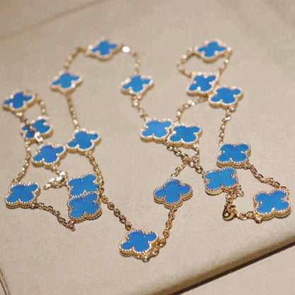 [⭐Haelin Jewelry]CLOVER 20 MOTIFS TURQUOISE GOLD