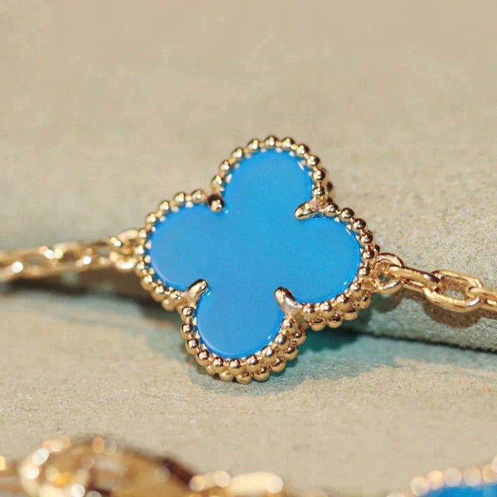 [⭐Haelin Jewelry]CLOVER 20 MOTIFS TURQUOISE GOLD