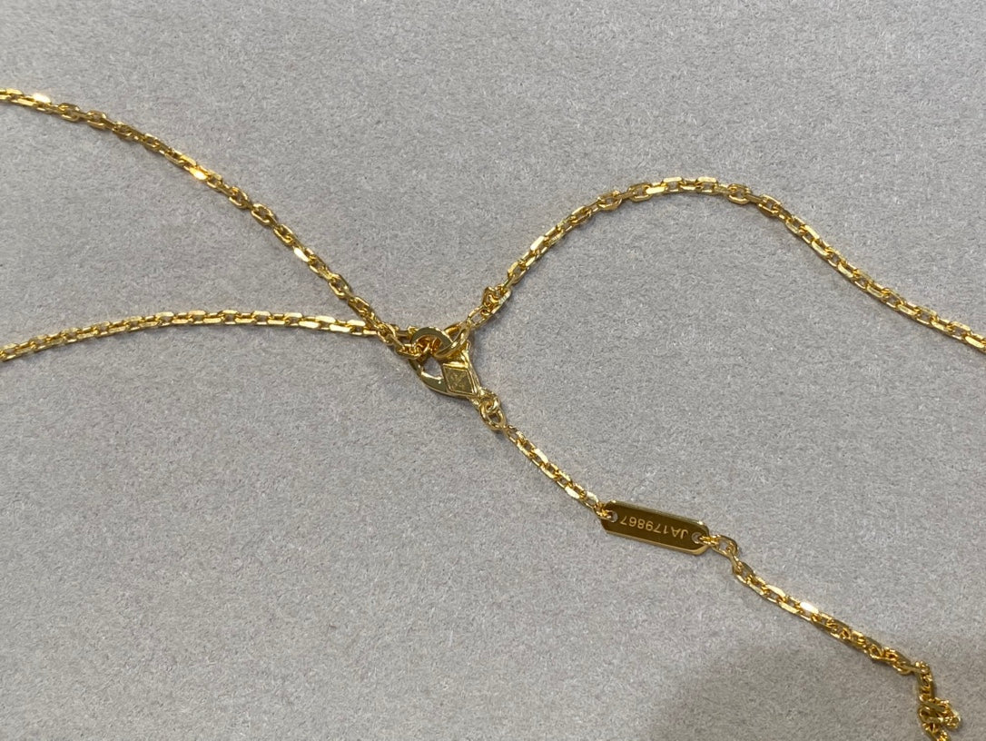 [⭐Haelin Jewelry]CLOVER 25MM NECKLACE GOLD CARNELIAN