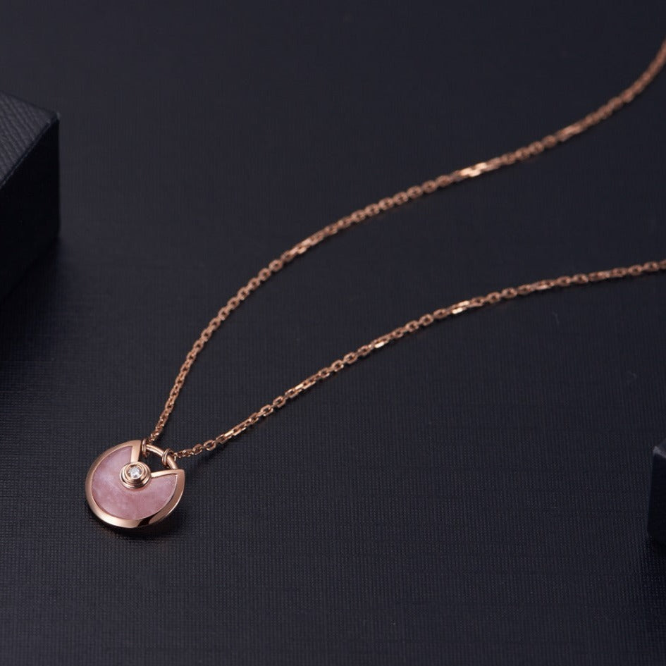 [⭐Haelin Jewelry]AMULETTE ROSE GOLD PINK MOP NECKLACE