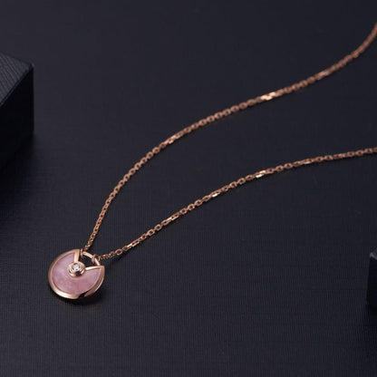 [⭐Haelin Jewelry]AMULETTE ROSE GOLD PINK MOP NECKLACE