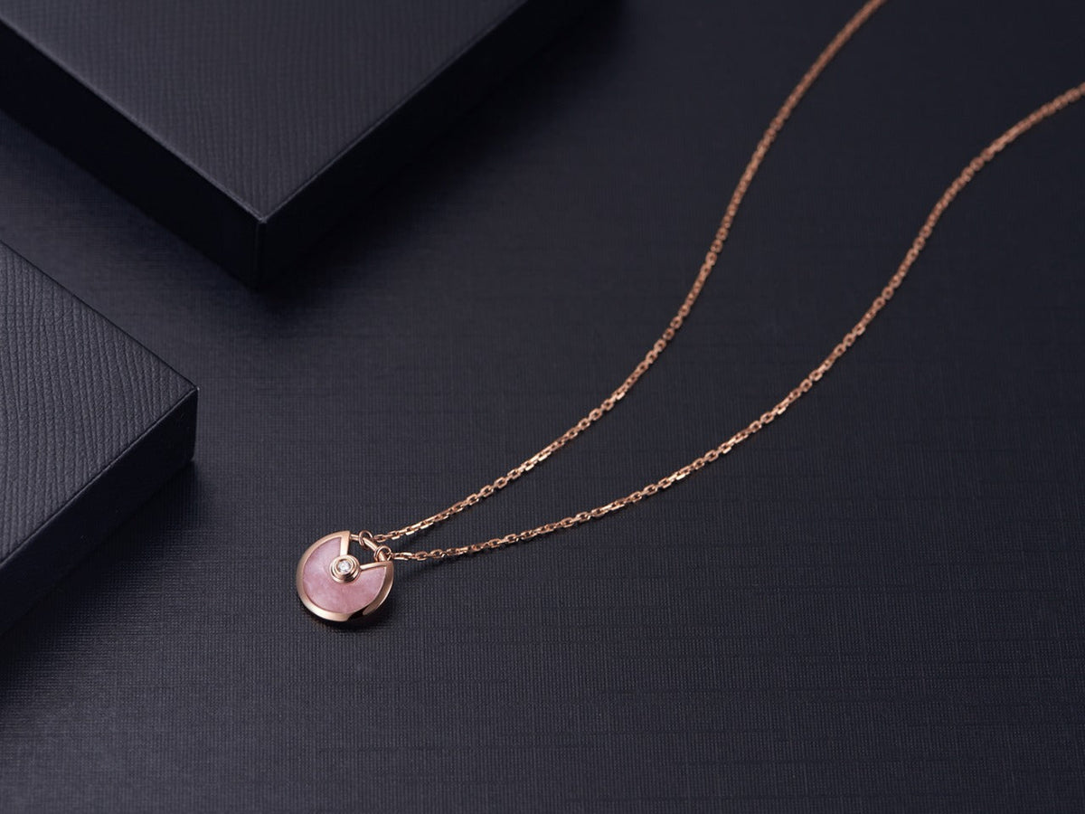 [⭐Haelin Jewelry]AMULETTE ROSE GOLD PINK MOP NECKLACE