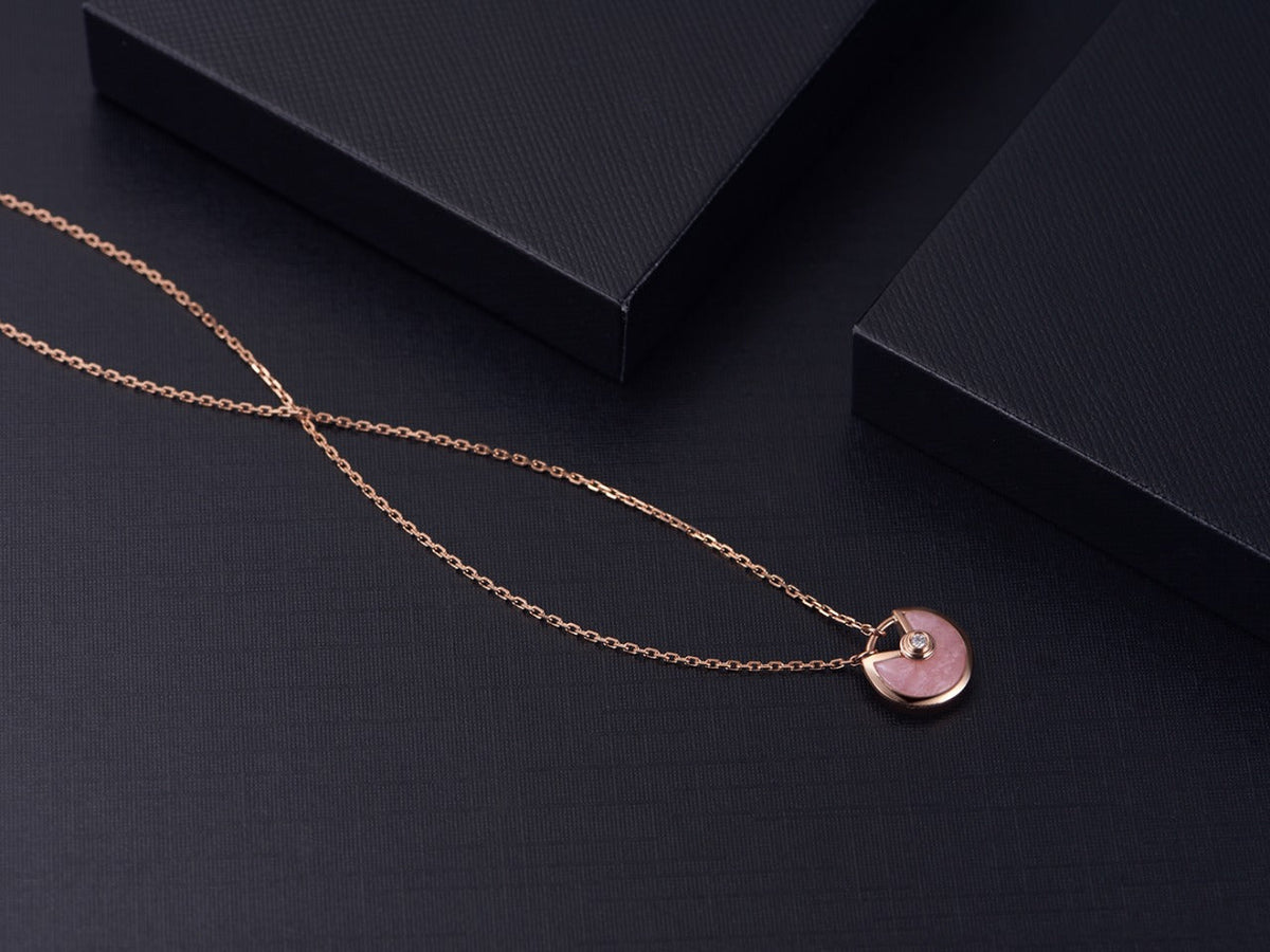 [⭐Haelin Jewelry]AMULETTE ROSE GOLD PINK MOP NECKLACE