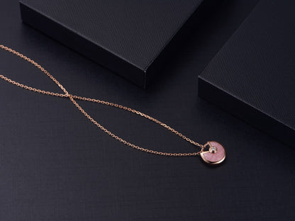 [⭐Haelin Jewelry]AMULETTE ROSE GOLD PINK MOP NECKLACE