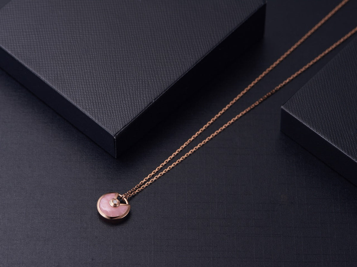 [⭐Haelin Jewelry]AMULETTE ROSE GOLD PINK MOP NECKLACE