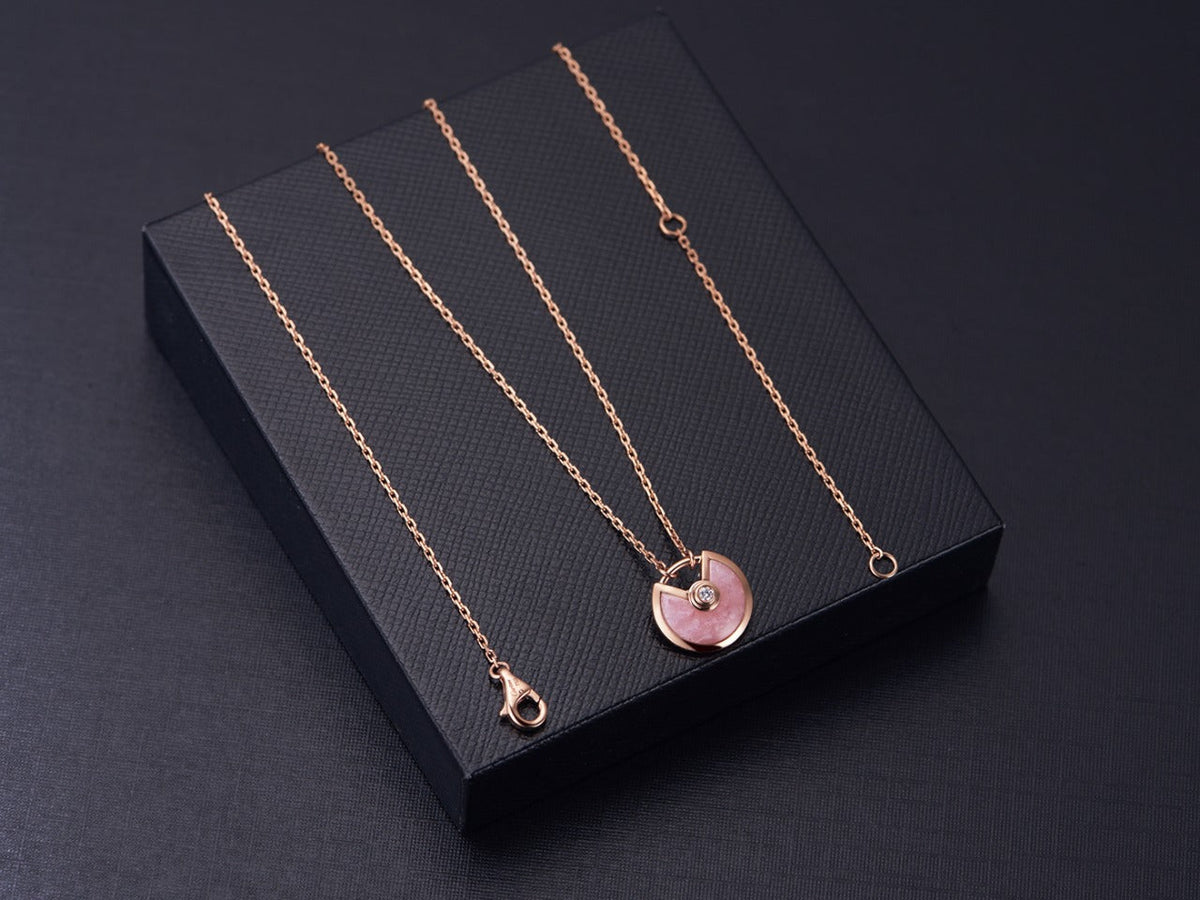 [⭐Haelin Jewelry]AMULETTE ROSE GOLD PINK MOP NECKLACE