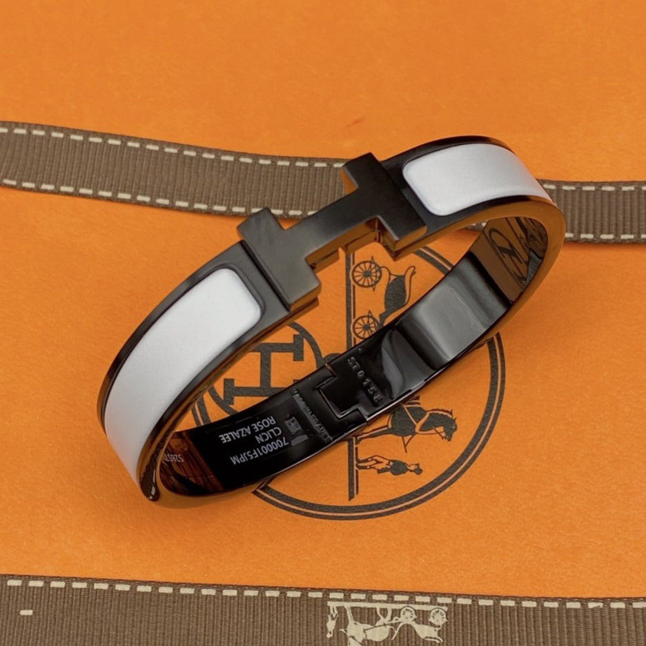 [⭐Haelin Jewelry]H BRACELET 12MM BLACK WHITE CERAMIC