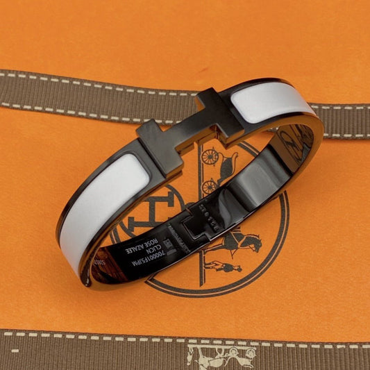 [⭐Haelin Jewelry]H BRACELET 12MM BLACK WHITE CERAMIC