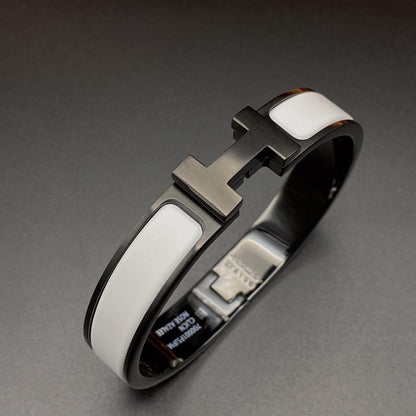 [⭐Haelin Jewelry]H BRACELET 12MM BLACK WHITE CERAMIC