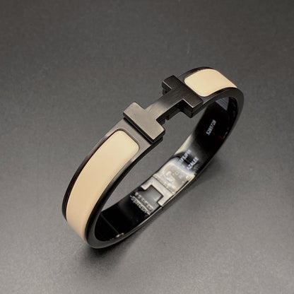 [⭐Haelin Jewelry]H BRACELET 12MM BLACK BEIGE CERAMIC
