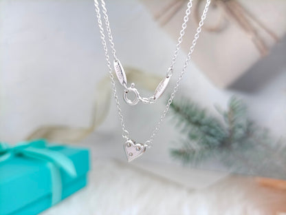 [Haelin Jewelry]HEART 3 DIAMONDS PEDANT NECKLACE