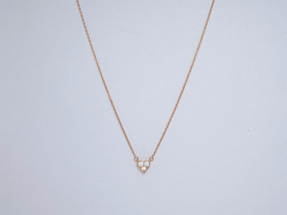 [Haelin Jewelry]HEART 3 DIAMONDS PEDANT NECKLACE