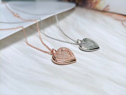 [Haelin Jewelry]HEART DIAMONDS PEDANT NECKLACE