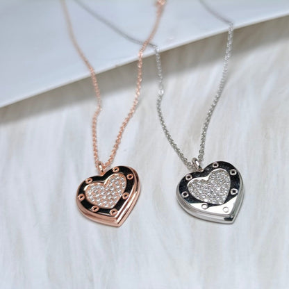 [Haelin Jewelry]HEART DIAMONDS PEDANT NECKLACE