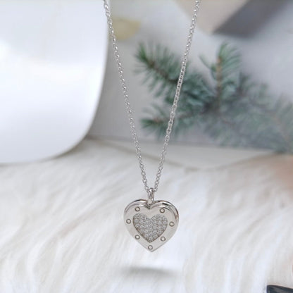 [Haelin Jewelry]HEART DIAMONDS PEDANT NECKLACE