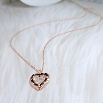 [Haelin Jewelry]HEART DIAMONDS PEDANT NECKLACE